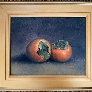 Original Acrylic Still Life Persimmon Painting